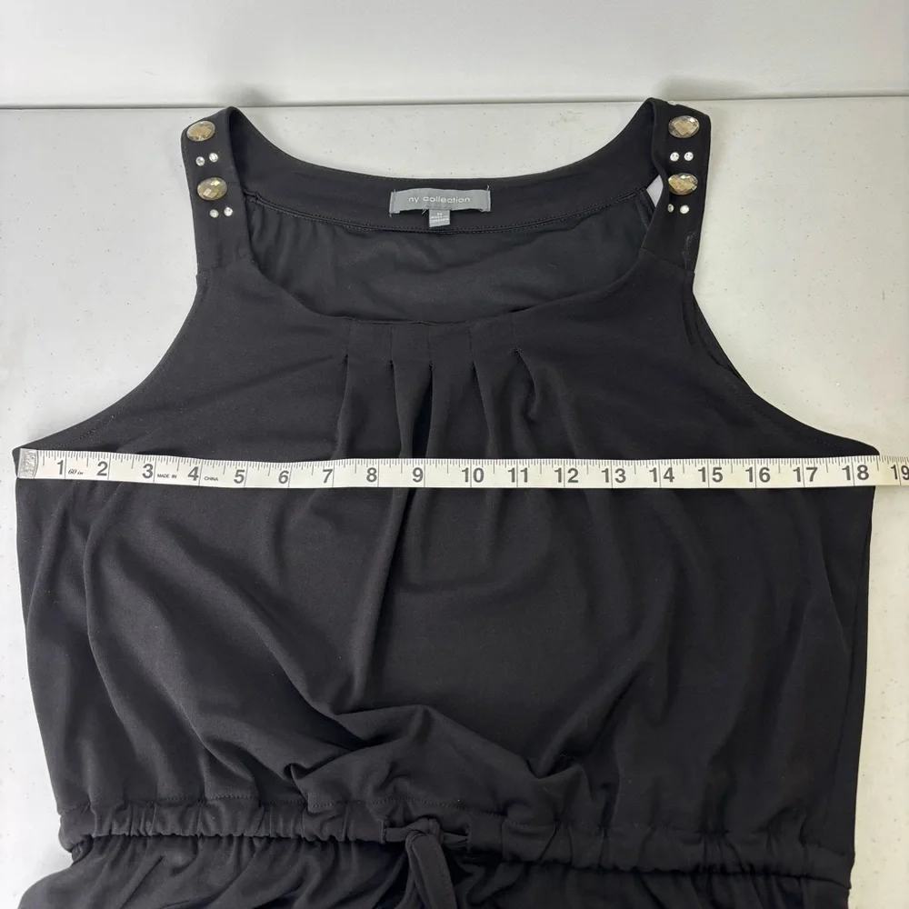NY Collection Elegant Black Sleeveless Dress